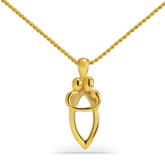 Gold Steel Beloved Hearts Keepsake